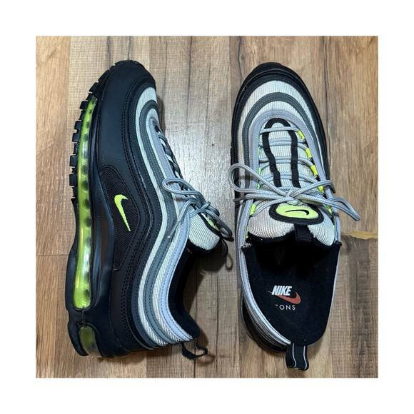 Nike Air Max 97 Icons Neon Black Volt Pure Platinum